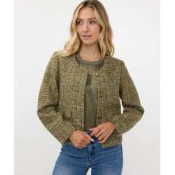 Blazer tweed vert lurex...